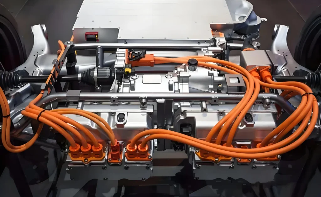 High voltage wiring harness in EV battery system